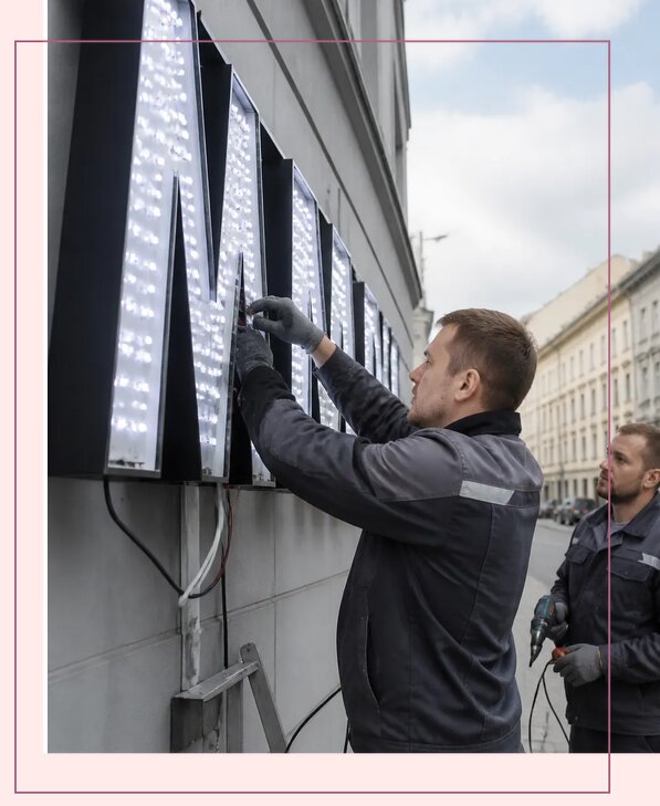 Изготовление и монтаж светодиодных LED вывесок в Нижнеудинске