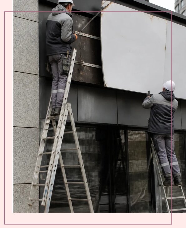Профессиональный демонтаж вывесок и рекламных конструкций в Нижнеудинске
